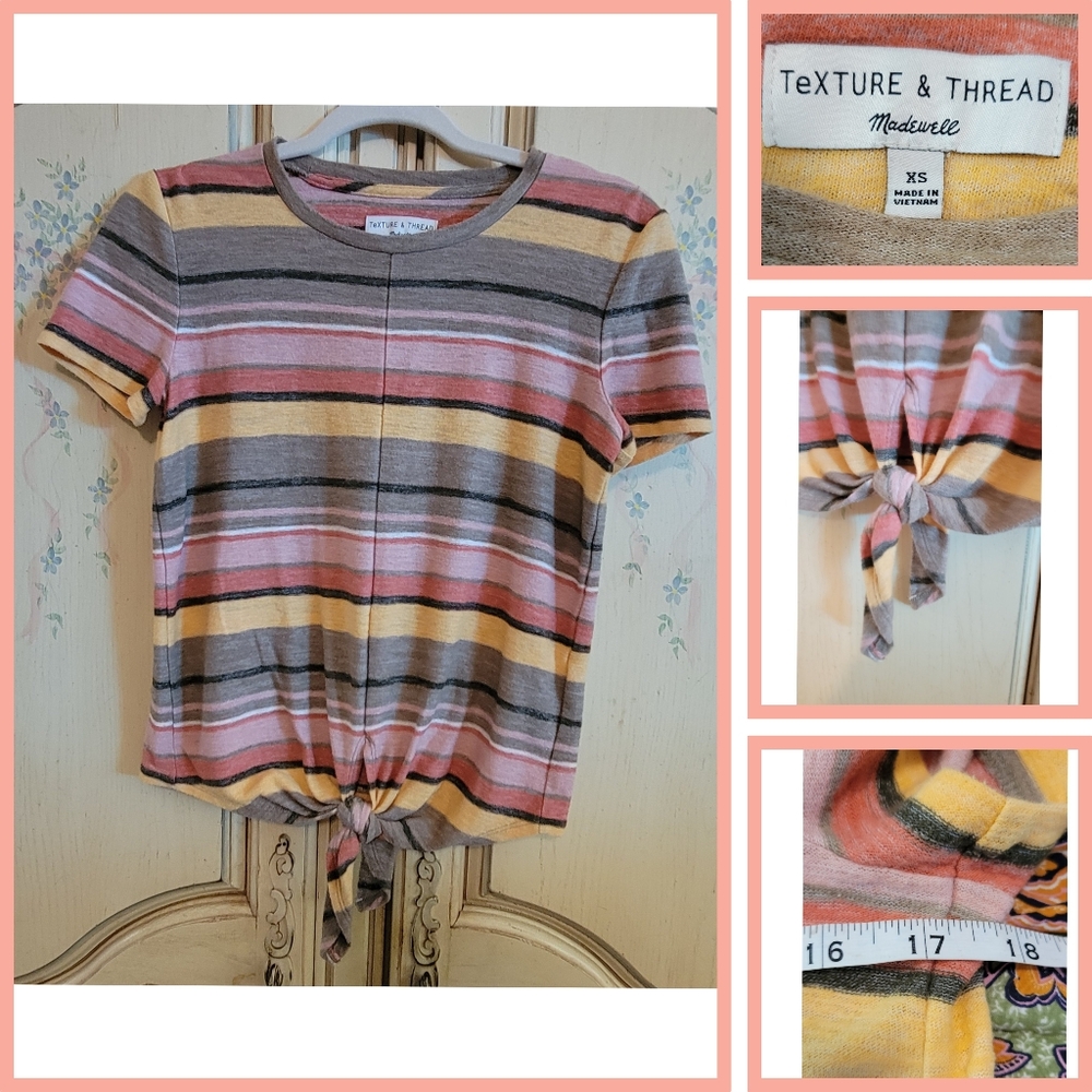Striped Tie-Front Top By Madewell